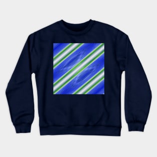 Blue and green diagonals Crewneck Sweatshirt